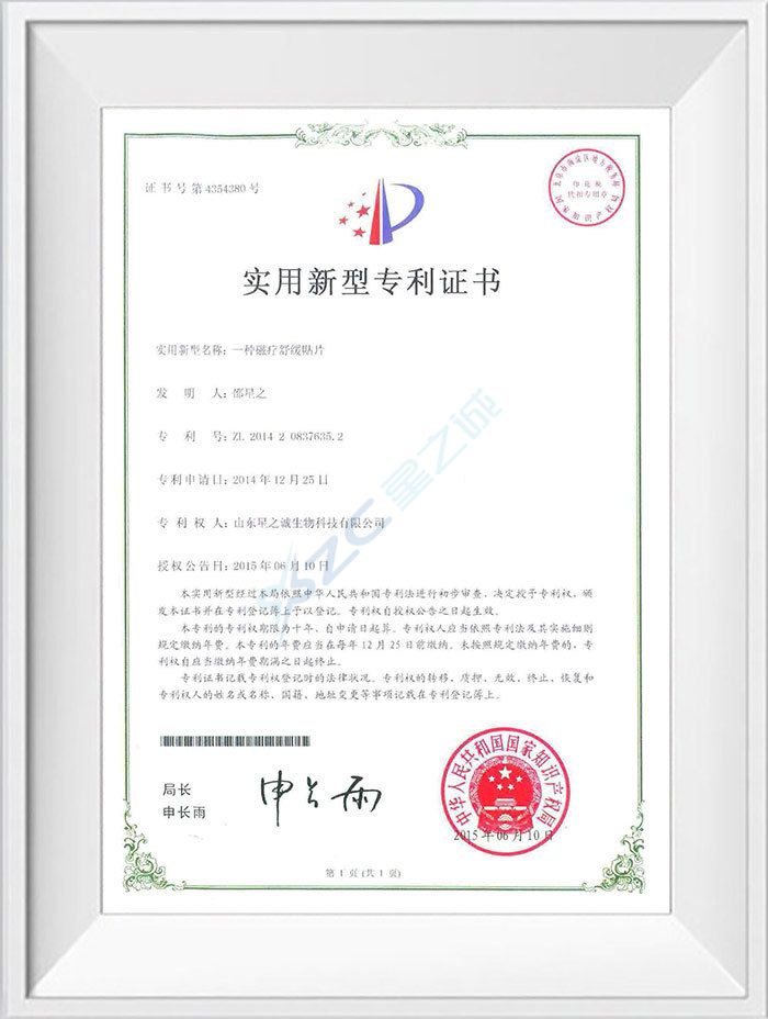 一种磁疗舒缓贴片